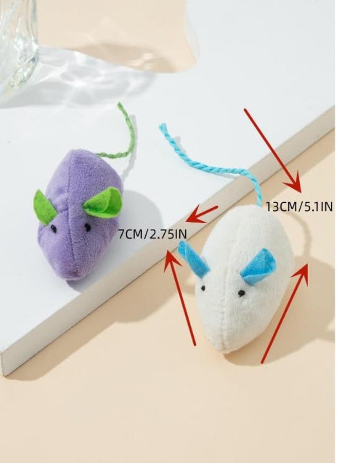 KittuPet 2 pcs Plush Mouse Cats Rattling Mice Amusement Toys Catnip Mice Toys Cat Mice Toys Kitten Stuffed Animal Toy Cat Catching Toy Sponge Ball Choose Color May Vary - Image 3